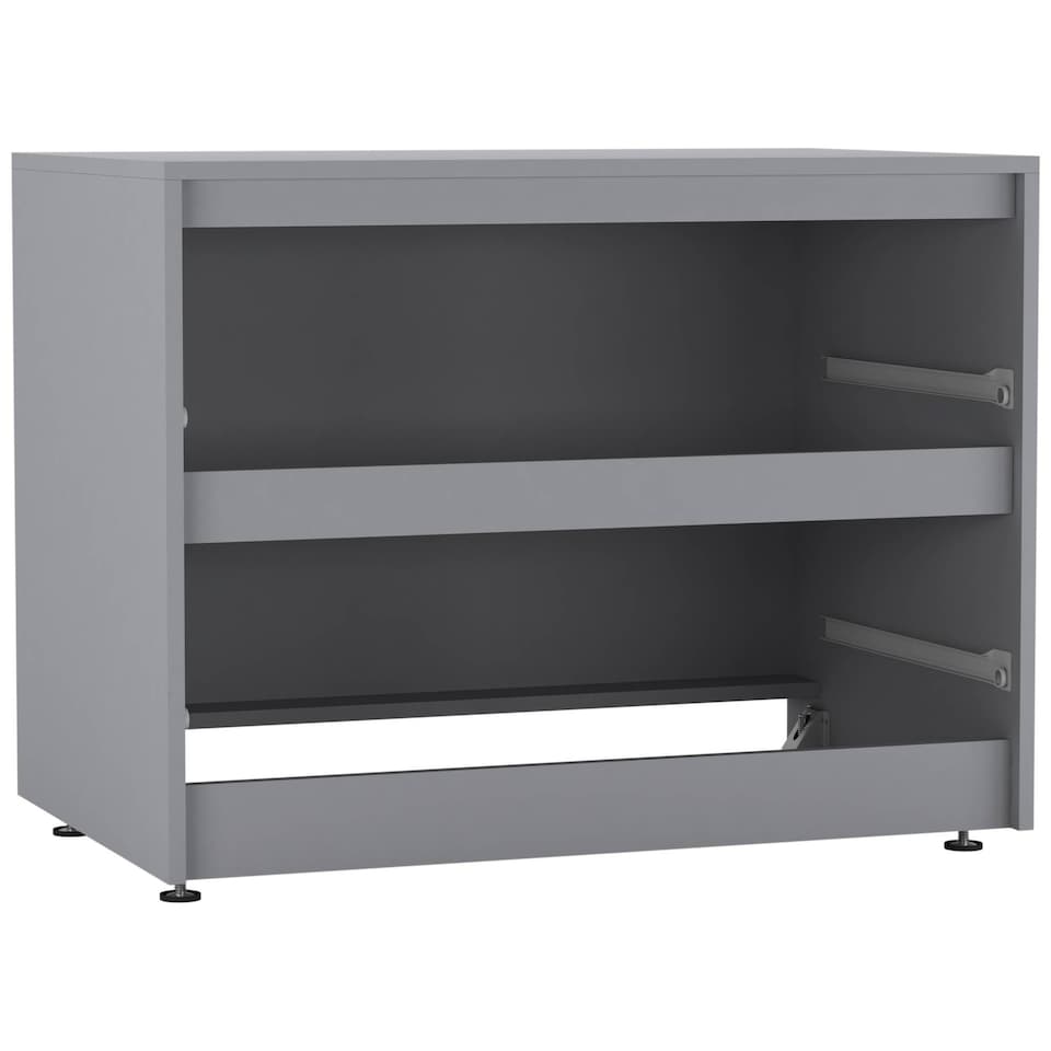 image 1 of URBNLIVING 2 Drawer Chest Storage Unit With Adjustable Feet | Multi | Grey | 1