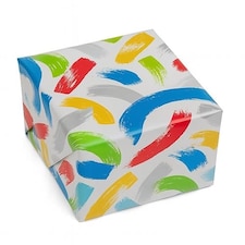 Colourful Brush Stroke Gift Wrapping Paper Roll 3m Multi