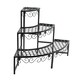 image 2 of Oypla 3 Tier Corner Metal Garden Flower Staging Plant Stand Display Shelf Black