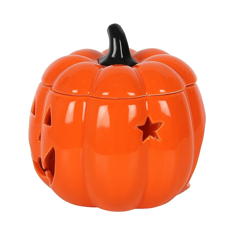 image 1 of Something Different Jack-O Ceramic Lantern Oil Burner - Orange - One Size