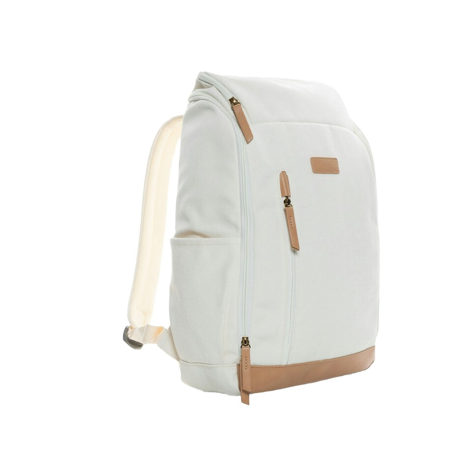 image 1 of XD Collection Impact Aware Recycled Canvas Laptop Backpack - Off White - One Size | Cream