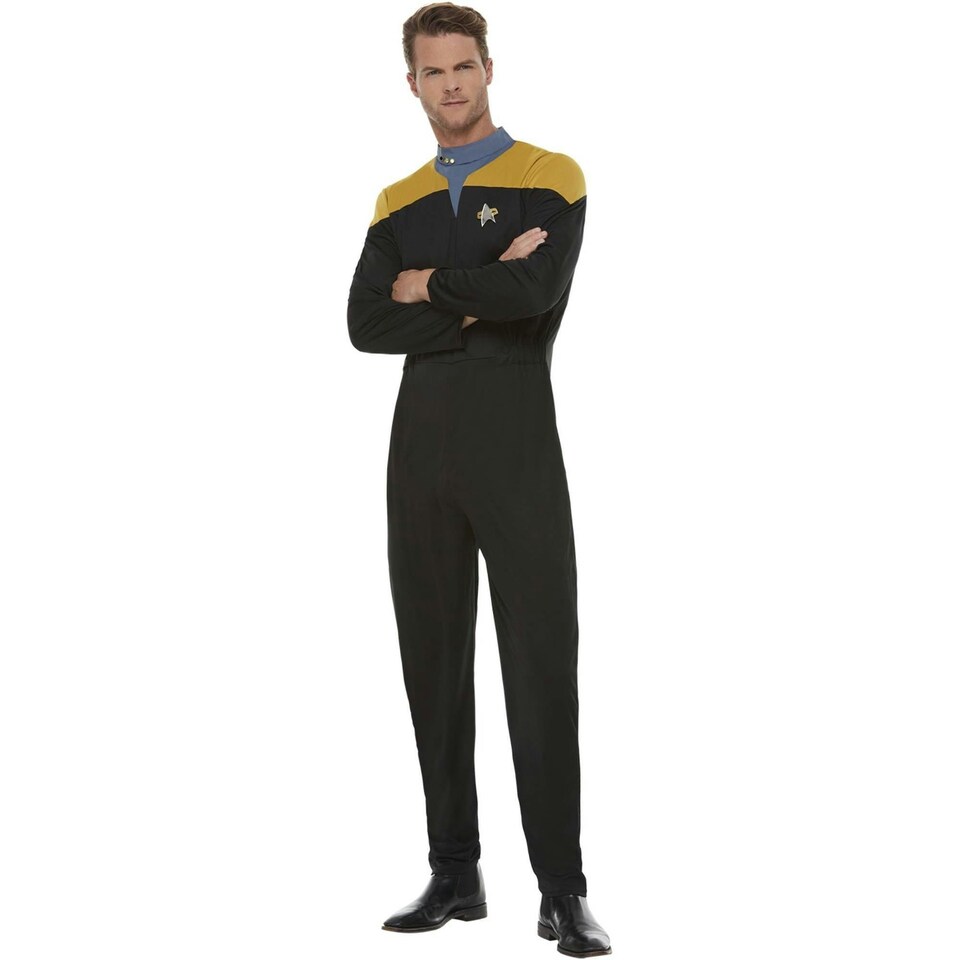 image 1 of Star Trek Voyager Mens Operations Uniform Costume Set - Gold/Black - XL XL