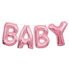 Pink Baby Air Fill Foil Balloon Kit 35cm