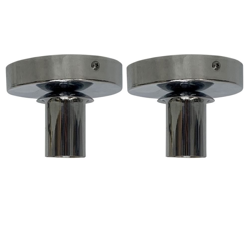 First Choice Lighting Set of 2 Cynthia - Chrome Ceiling Flush Lights for Easy Fit Shades in Silver