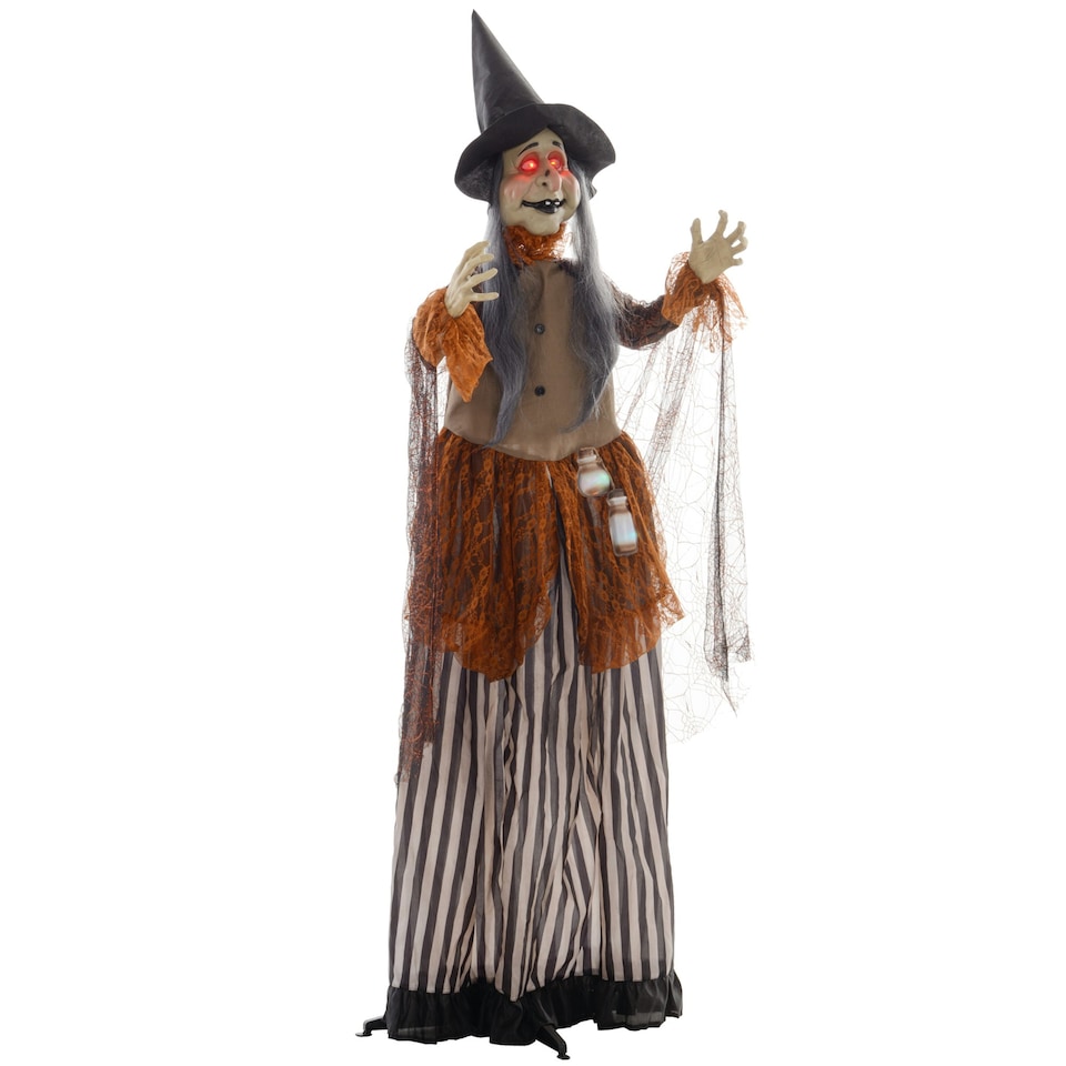 image 1 of HOMCOM Outdoor Halloween Animatronic with Sound Activated, Light Up Eyes