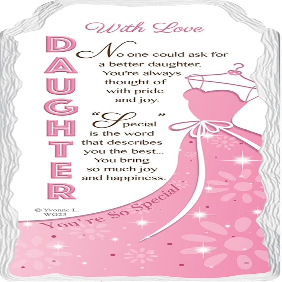 With Love Special Daughter Sentimental Handcrafted Ceramic Plaque