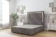 image 1 of Sloomy Sofia Gold Slate Naples Divan Bed Base No Drawers With 26 Inch Strutted Headboard & 12 Inch Matching Footboard | Grey | Slate | Single | 1