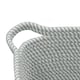 image 3 of JVL Edison Round Cotton Rope Storage Basket with Handles, Grey | Grey