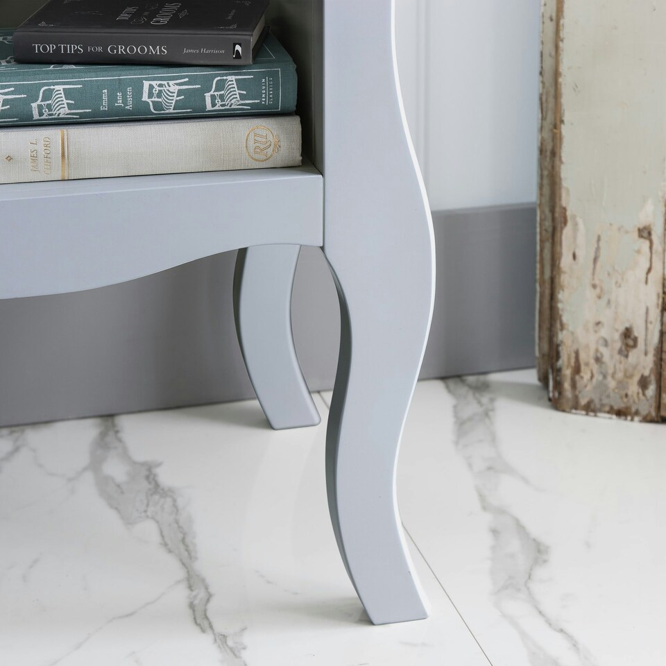 image 1 of Camille Bedside Table 1 Drawer in Classic White