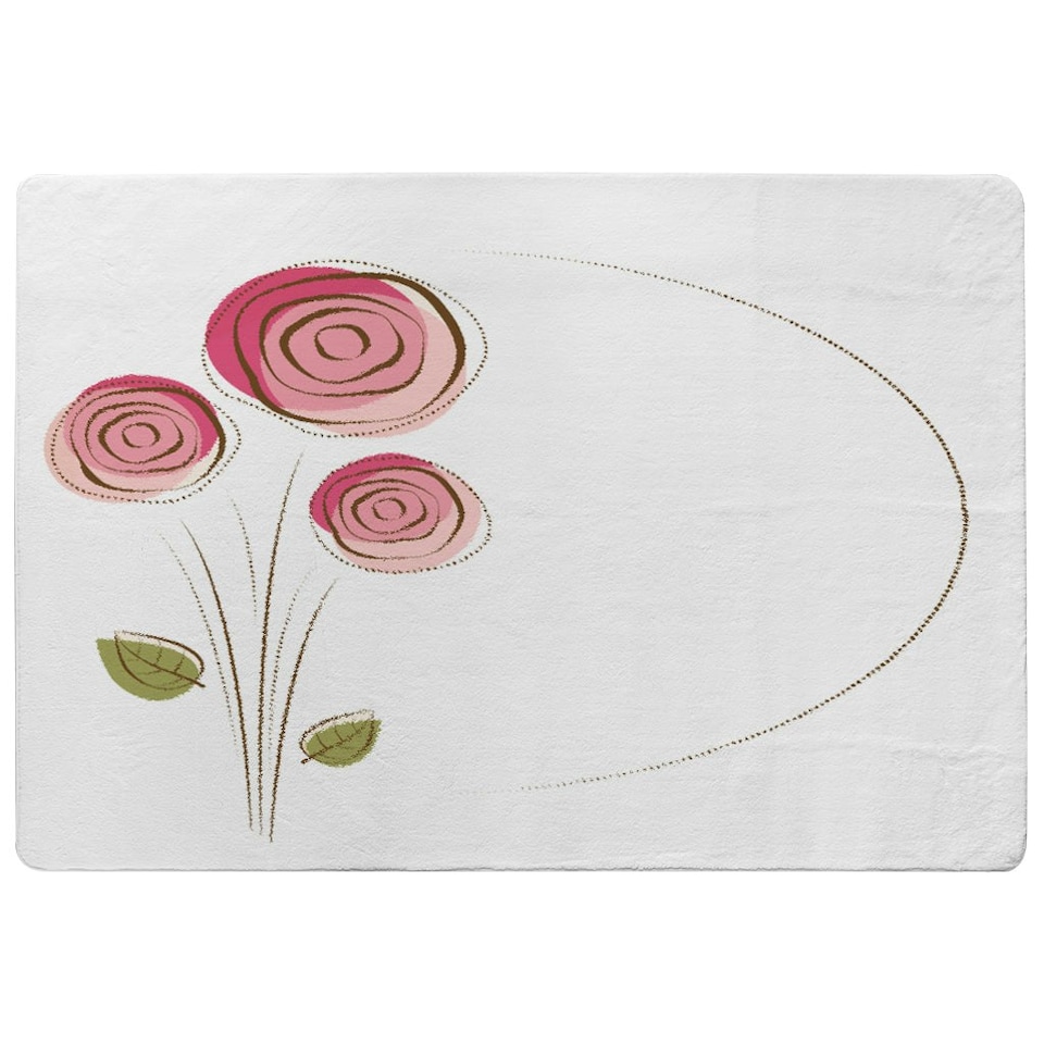 image 1 of Rose Drawing (Rug) Pink | Small: 60x110cm