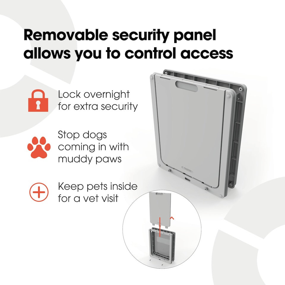 image 1 of Dog Mate Large Dog Door – White (216W)