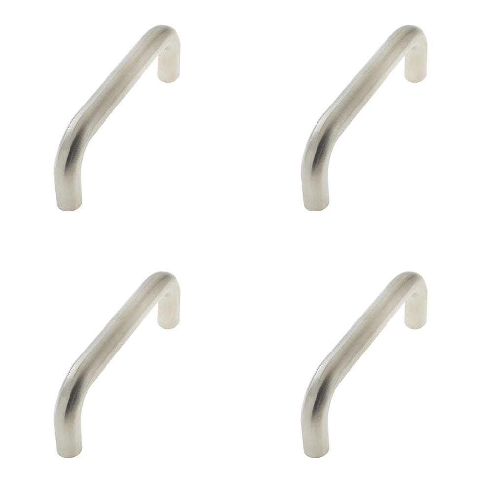 4 PACK Premium Stainless Steel 19mm D Shape Pull Handle Grade 304 with Satin Finish Door Handle