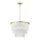 image 1 of BHS Aubrey Frosted Glass Ceiling Pendant, Brass | Gold | Brass | 1
