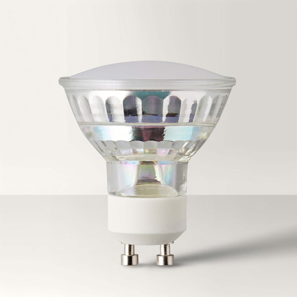 image 1 of ValueLights GU10 Pack of 4 3W Spotlight Cool White LED Bulbs | White