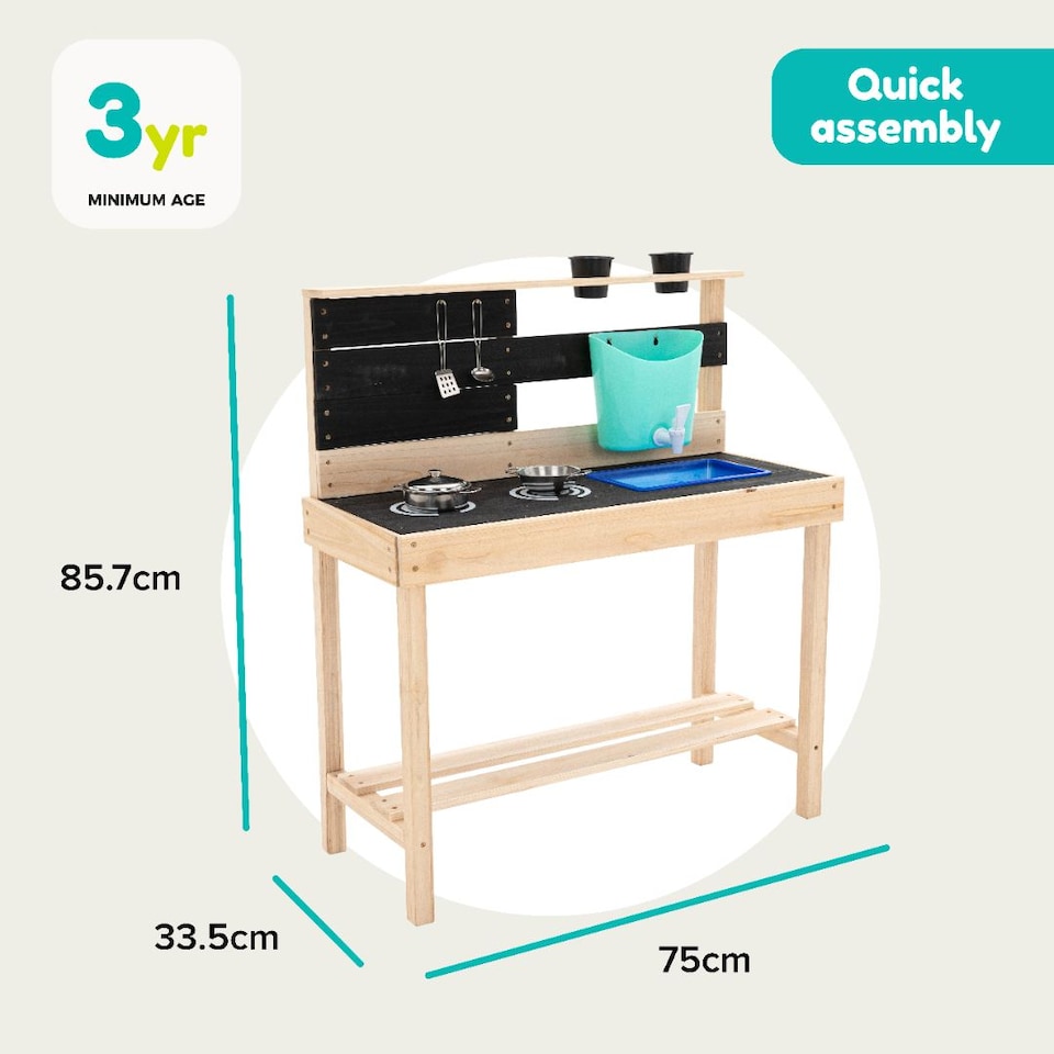 image 1 of TP Little Chef Wooden Mud Kitchen - FSC® certified