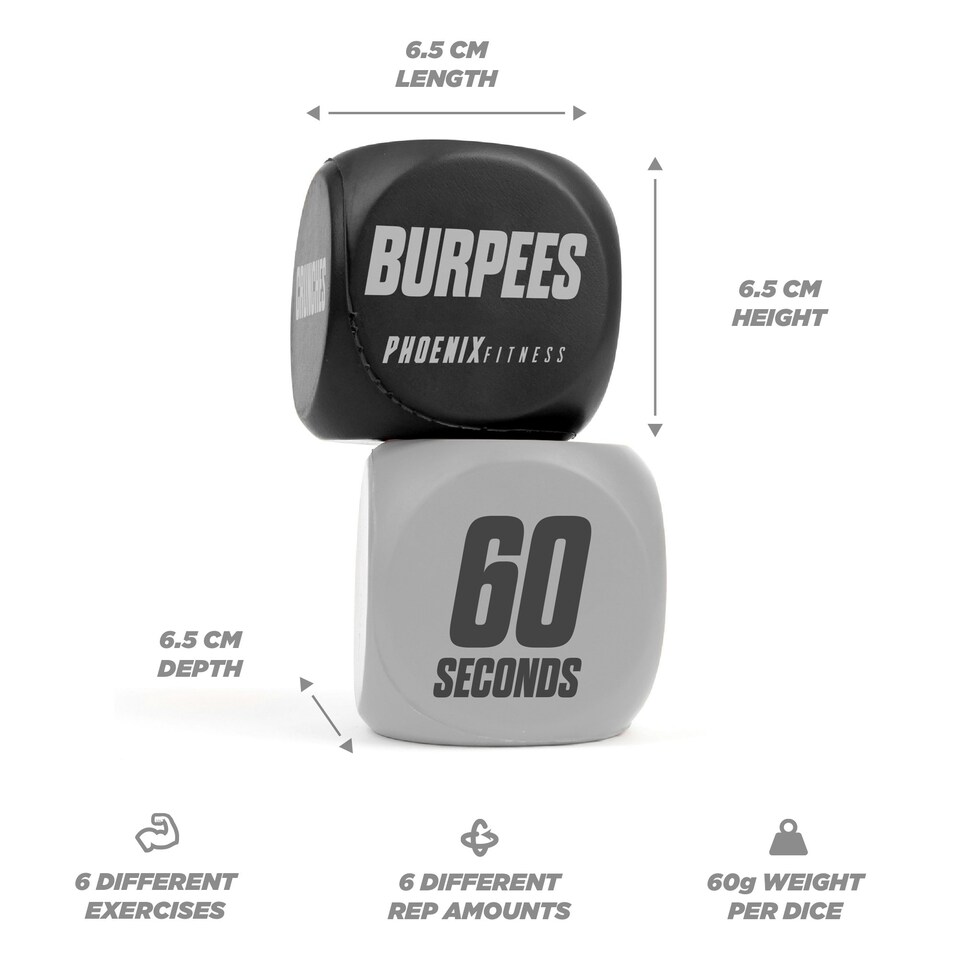 image 1 of Phoenix Fitness Exercise Dice - Black