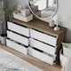 image 3 of Minimalist Chest of 6 Drawers - 68.6x120x35cm | Brown | Oak & White | 1