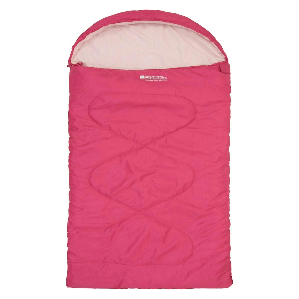 image 1 of Mountain Warehouse Summit Sleeping Bag Lightweight Outdoor Mini Square Camping Pink | Bright Pink