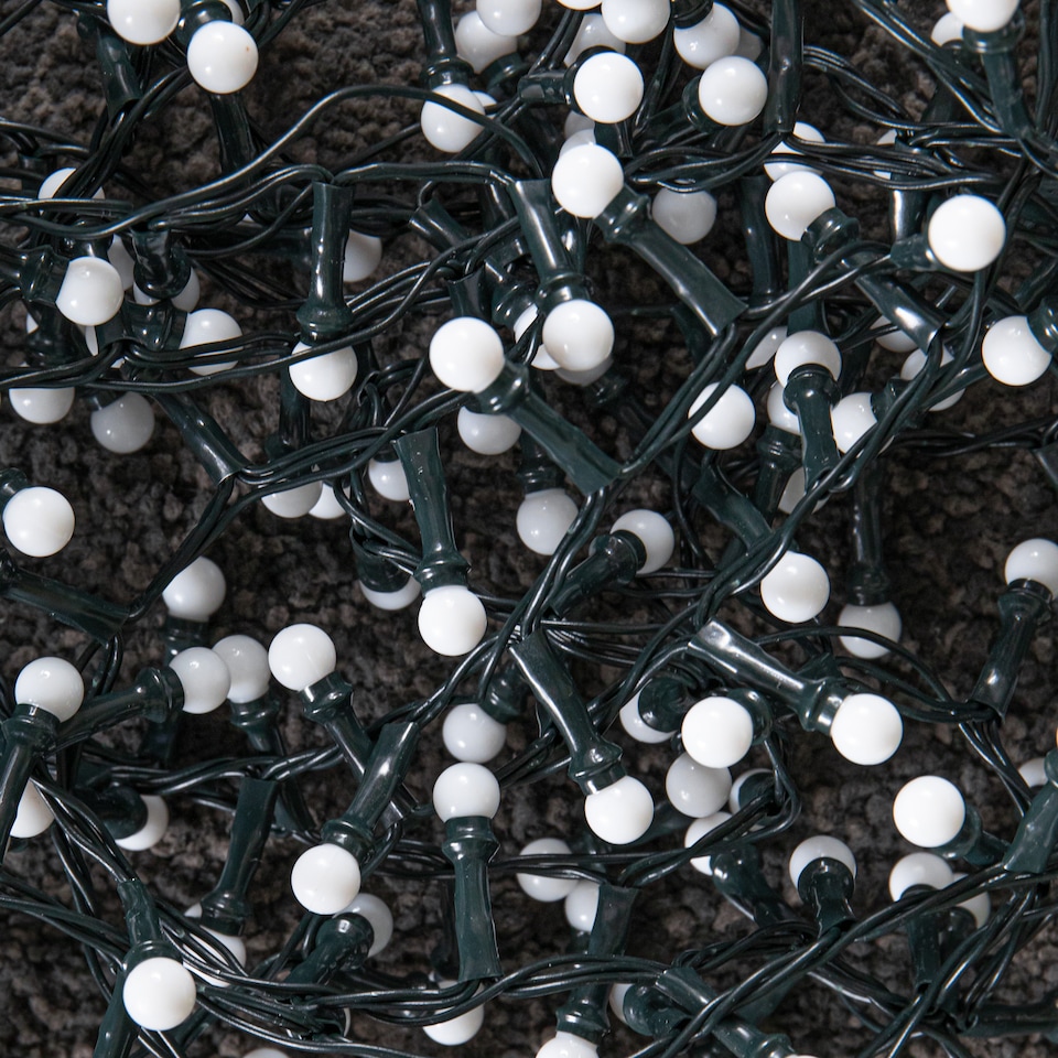 image 1 of 7.5m 300 LED Multi-Action Christmas Frosted Cap Berry String Lights with Timer in Multi-Coloured
