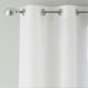image 2 of Pair of Crete White Linen Look Voile Panels 183 cm (72 inch) Eyelet Panels for Bedroom and Living Room
