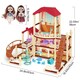 image 2 of Starry Night Dream House - 3-Story Castle Dollhouse Playset with Furniture & DIY Assembly