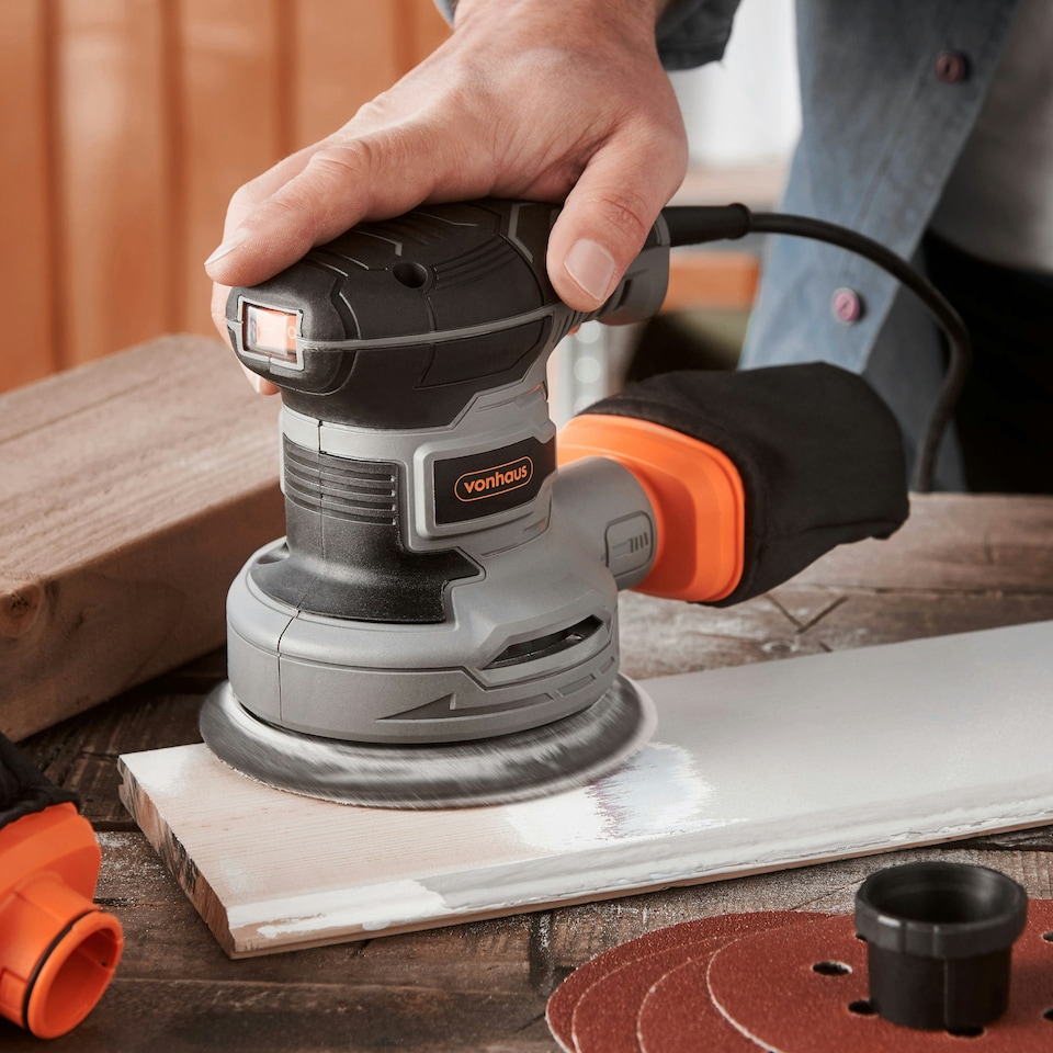 image 1 of VonHaus Random Orbit Sander With 12 Sanding Pads