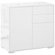 image 1 of HOMCOM Side Cabinet with 2 Door Cabinet and 2 Drawer for Home Office, White