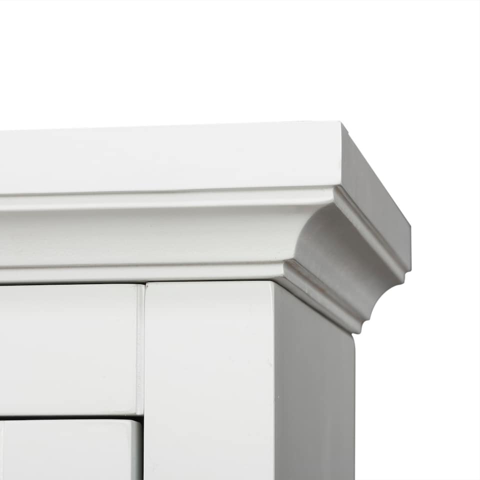 image 1 of Teamson Home Wall-Mounted Bathroom Cabinet with Adjustable Shelves, White/Bronze