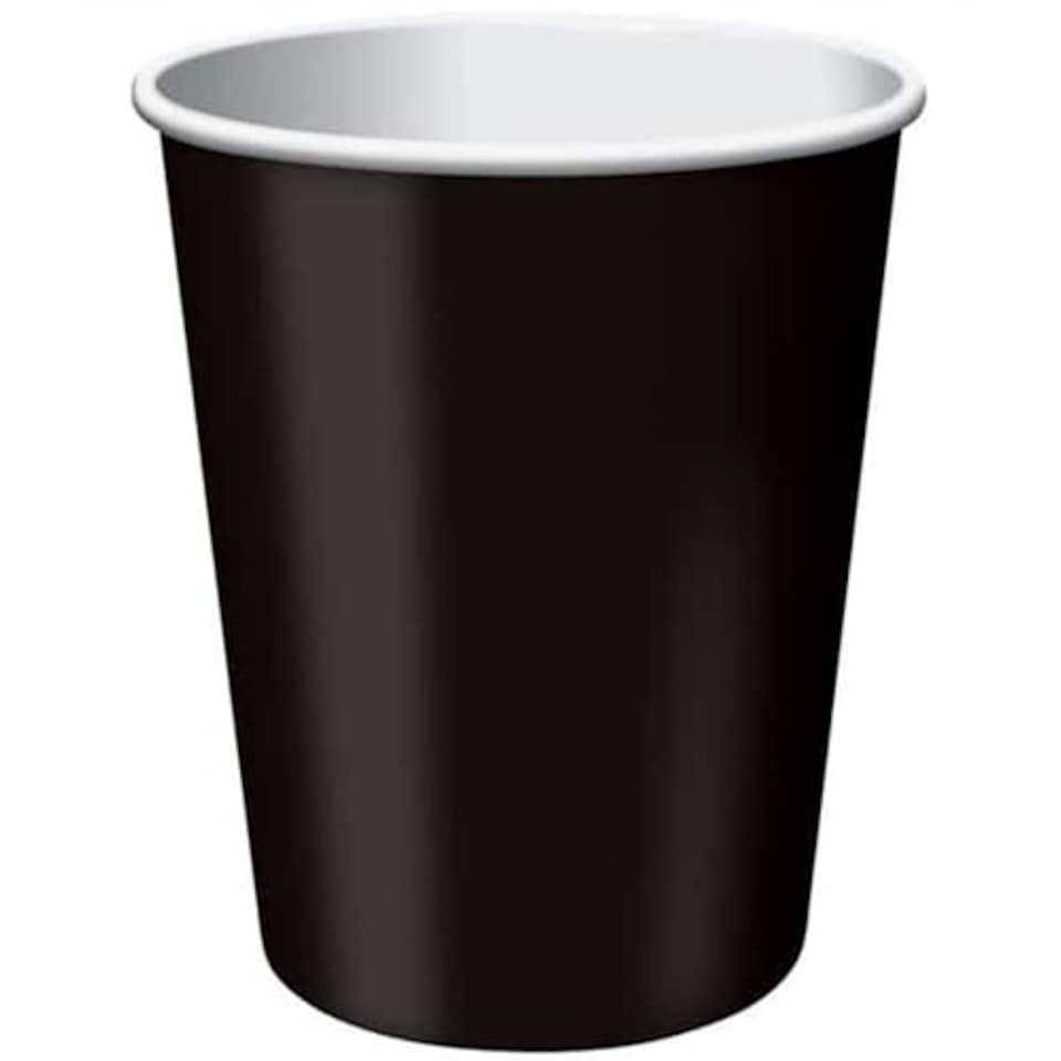 Black Paper Cups 270ml - Pack of 14