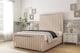 image 2 of Sloomy Boston Chrome Sand Naples Bed Frame With 50" Upholstered Headboard 6' Super King