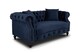 image 3 of Velvet Navy Blue 2 Seater Chesterfield Sofa RICHMOND