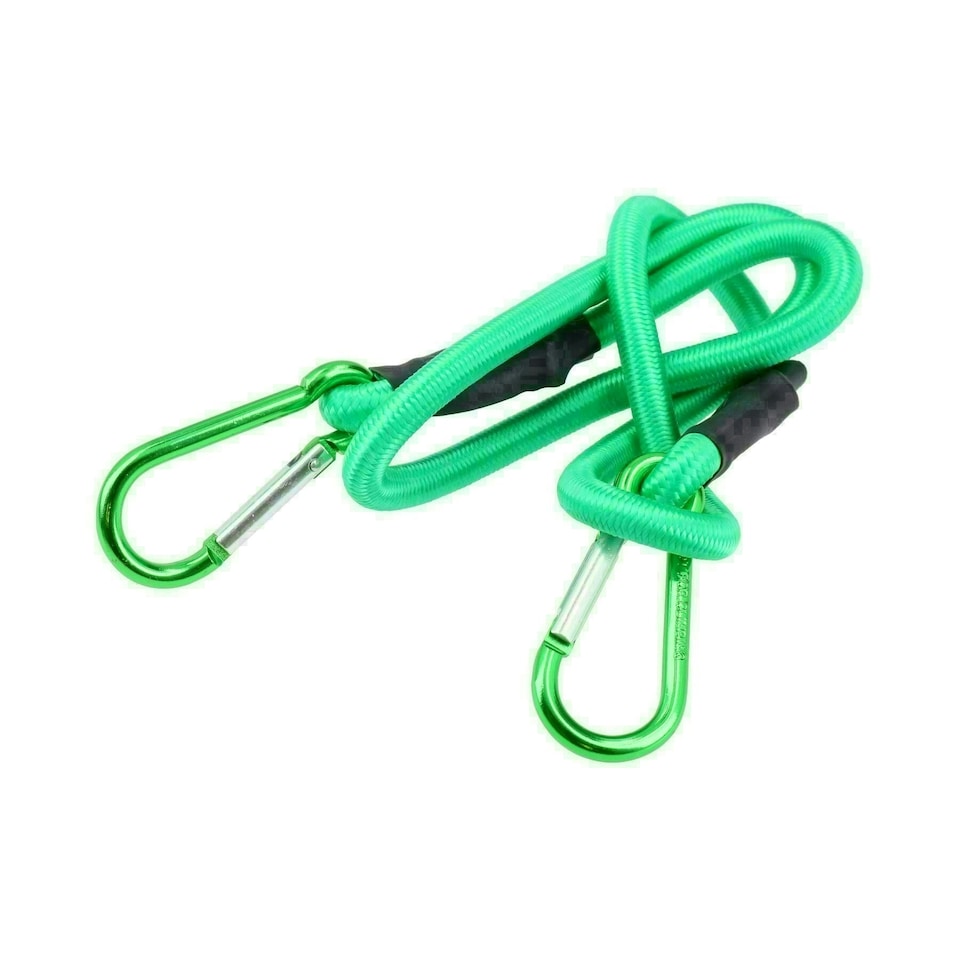 image 1 of 36" Bungee Rope with Carabiner Clips Cords Elastic Tie Down Fasteners 6pc
