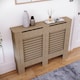 image 4 of Vida Designs Milton Radiator Cover MDF Slatted Cabinet, Unfinished, 111cm