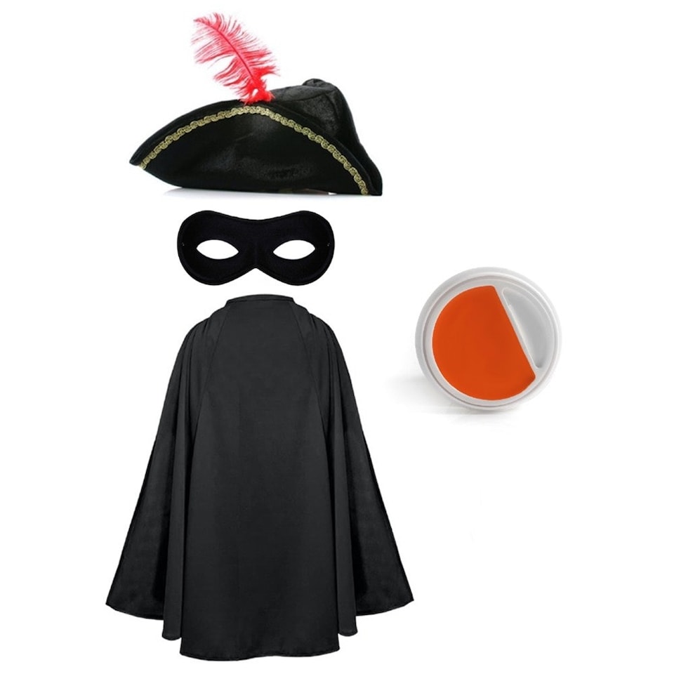 image 1 of Cat Bandit Costume - with Face Paint | Black | One Size