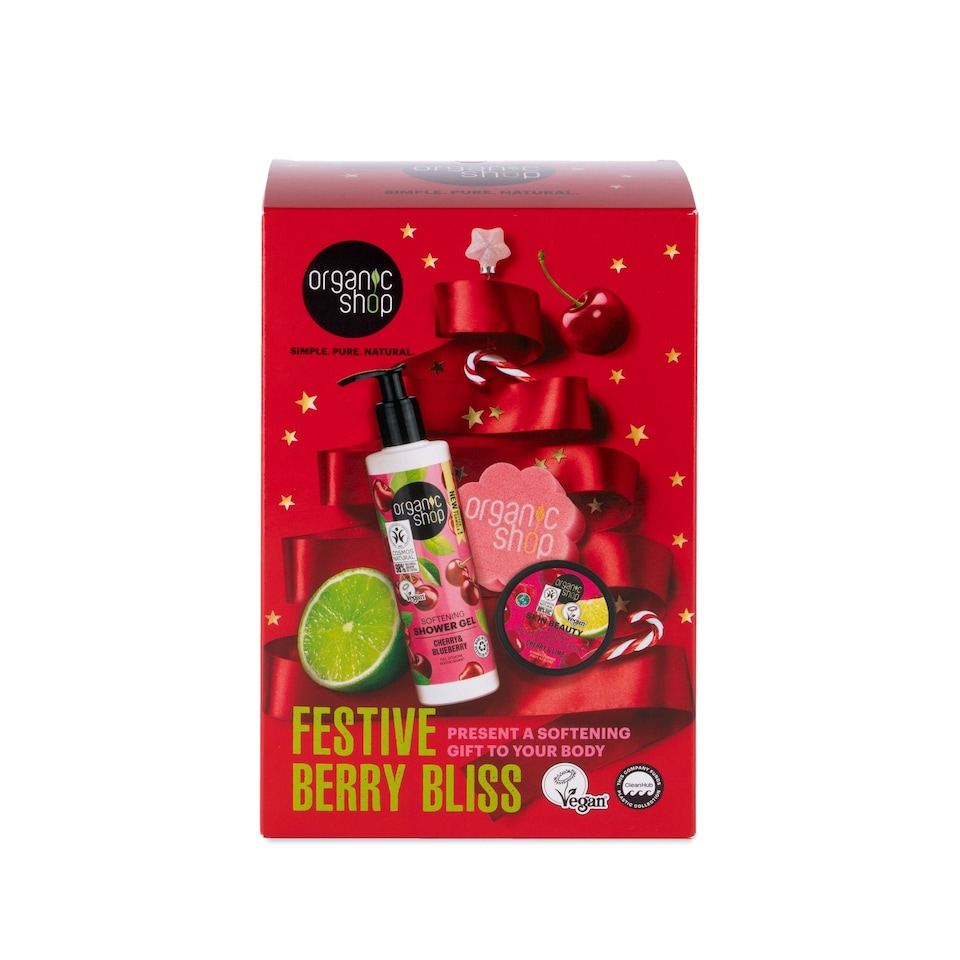 image 1 of Organic Shop Festive Berry Bliss Body Care Gift Set 280ml/100ml