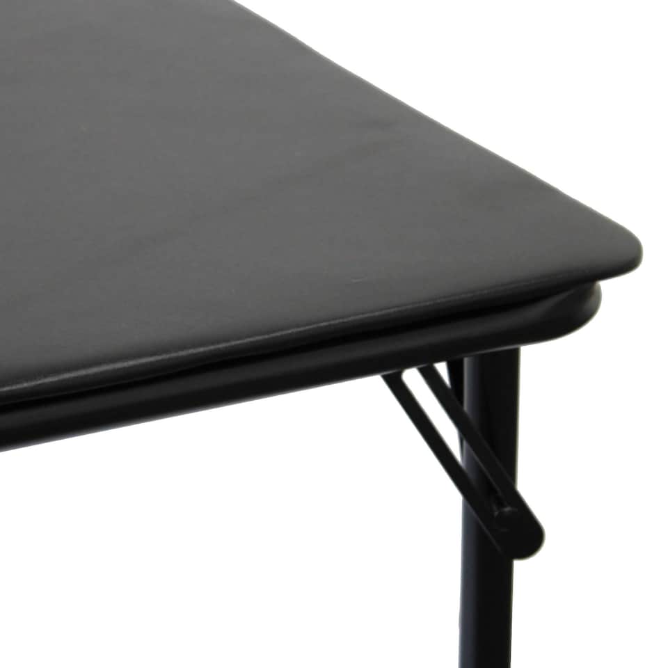 image 1 of Square Folding Standard Bridge Card Game Black Table
