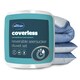 image 1 of Silentnight 10.5 Tog Seersucker Coverless Duvet and Pillowcase Set N/A | Blue/Grey | Super King