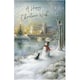 image 2 of Snowman and Dog on Riverbank Christmas Card