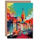 image 1 of Nottingham City England Cityscape Vibrant Art Card