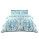 image 1 of VELVETIO Margaux Printed Duvet Cover Set Reversible Polycotton Easy Care Beddings Blue | Double