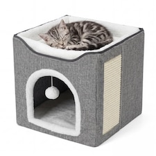 GEEZY Cat House Deluxe Indoor Pet Shelter Grey - Tesco Groceries
