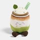 image 1 of OHS Sweetie Pie Filled Novelty Scatter Cushion Soft Fleece Toy Pillow | Green | Mandy the Matcha