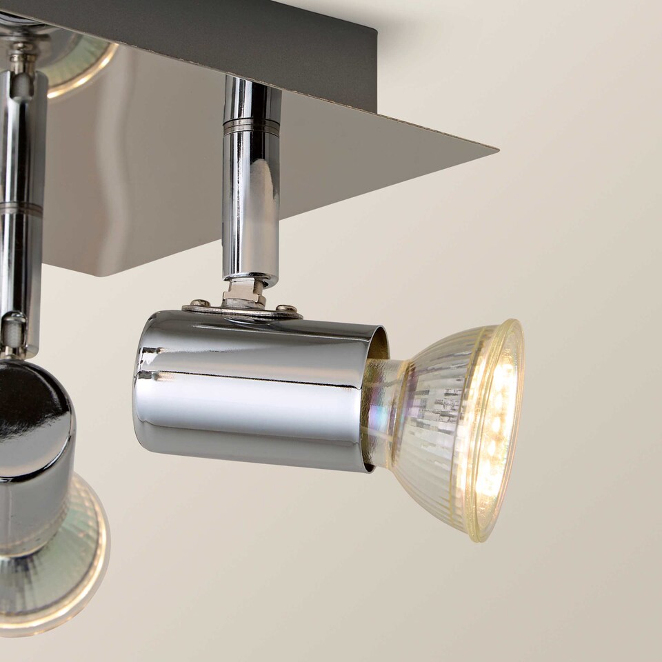 image 1 of ValueLights Consul Chrome 6 Way Adjustable Ceiling Spotlight | Chrome