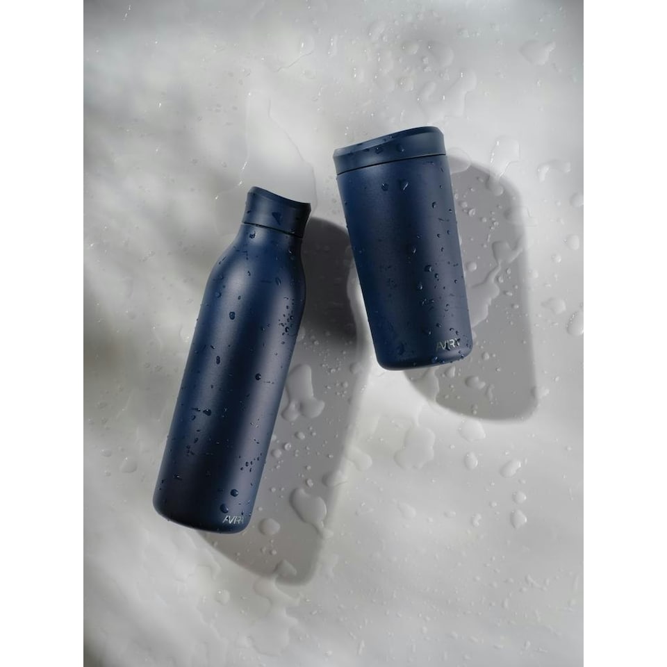 image 1 of Avira Alix Recycled Stainless Steel 400ml Tumbler - Navy - One Size