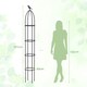 image 2 of COSTWAY 197 cm Tall Metal Obelisk Trellis 2-Pack Garden Trellis