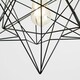 image 2 of ValueLights Casco Matte Black Pendant Light with Black Novelty Shade and E27 Pear LED 4W Warm White 2700K Bulb | Black