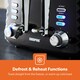 image 4 of GEEPAS 4-Slice Bread Toaster Black