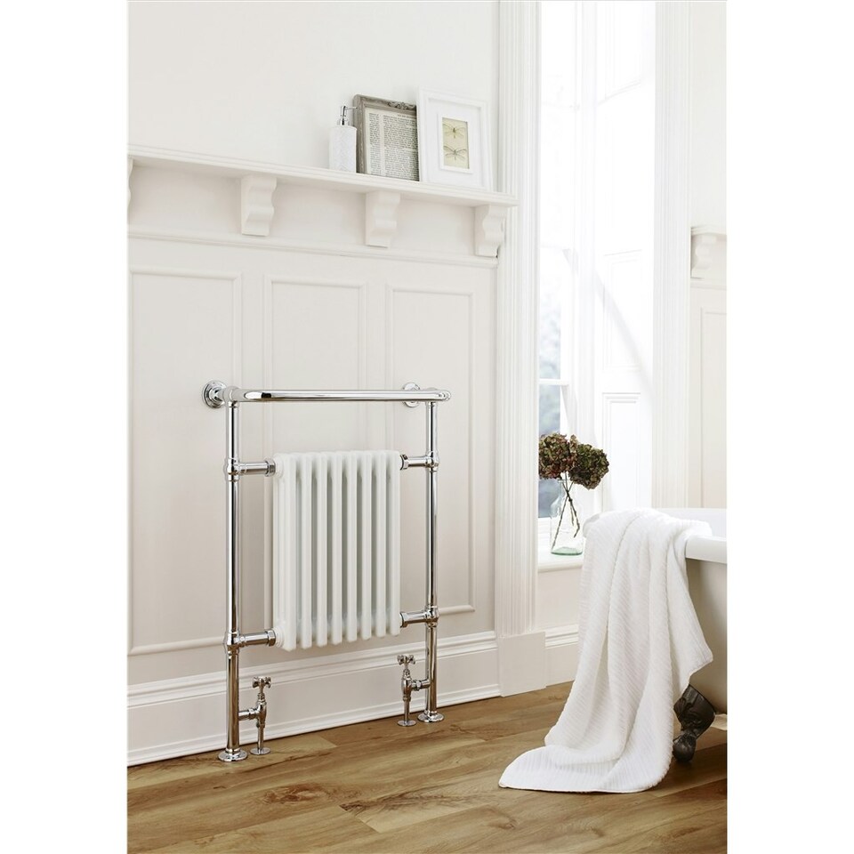 image 1 of 945mm (H) x 500mm (W) - Horizontal Bathroom Towel Radiator - (Islington) (0.94m x 0.5m)