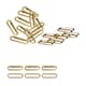 image 1 of 40mm Oval Shaped Brass Eyelet& Washer Metal Grommet Kit for DIY- 50pcs