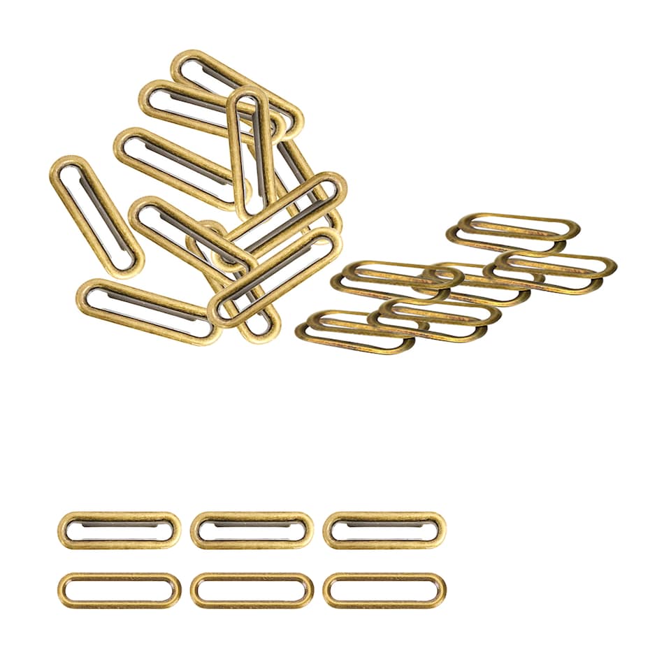 image 1 of 40mm Oval Shaped Brass Eyelet& Washer Metal Grommet Kit for DIY- 50pcs
